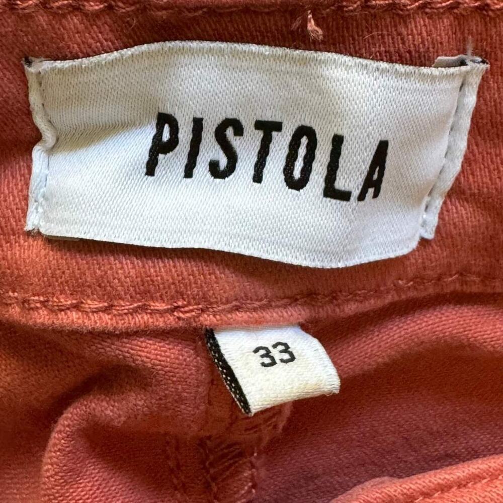 PISTOLA Patch Pocket Button Fly Utility Pants Cropped Red Rock Terracotta NWT 33 - Picture 5 of 6